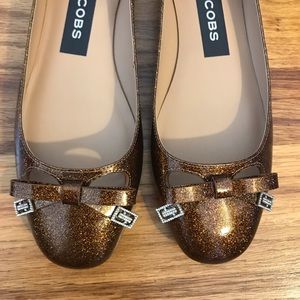 MARC JACOBS Sophie Ballet Flat Metallic Gold 7, 37